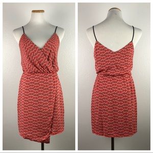 Zara TRAFALUC Faux Wrap Printed Design Dress